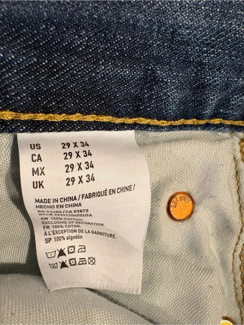 American Eagle Outfitters Men’s Slim Jeans in Washed Blue